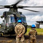 a Merlin Mk3A of 845 (NAS) Naval Air Squadron at 45 Commando Royal Marines (Cdo RM), Condor Barracks, Arbroath during Exercise Flying Scotsman