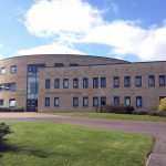 Exterior St Augustines RC High School, on a sunny day