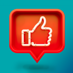 Social media thumbs up icon