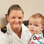 A mum in Royal Navy uniform