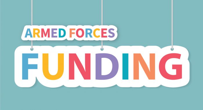 Armed Forces Funding signage