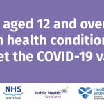 Those aged 12 and over with certain health conditions can now get the COVID-19 vaccine