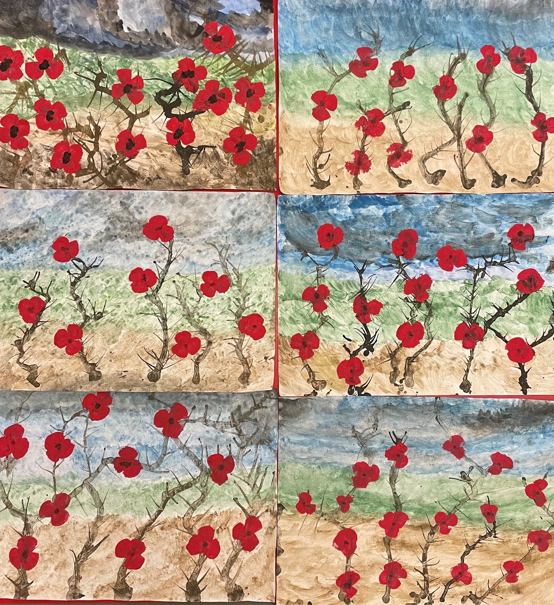 Classes at Priorsford School have been busy painting Poppies