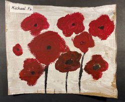 Poppies by Michael poppies from P4 at Rhu Primary