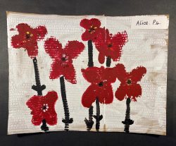 Alice's poppies from P4 at Rhu Primary