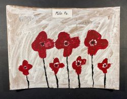 Poppies by Milo from P4 at Rhu Primary