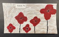 Poppies by Joshua from P4 at Rhu Primary
