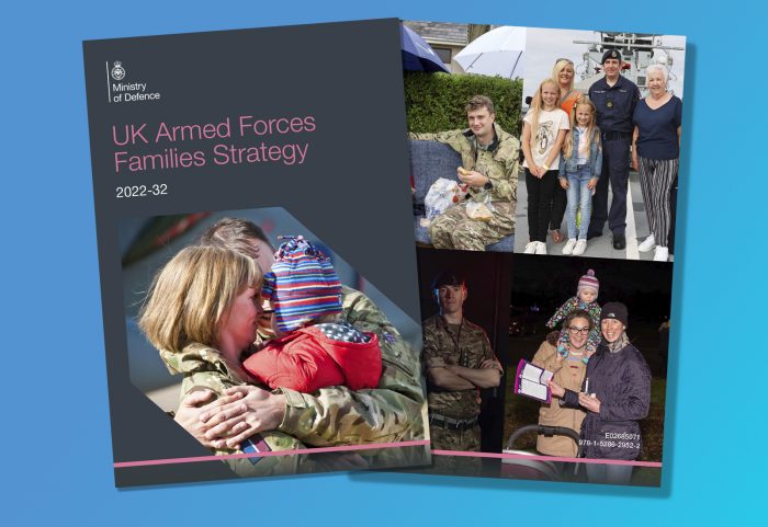 Cover graphic from the MoD UK Armed Forces Families Strategy for 2022-2032