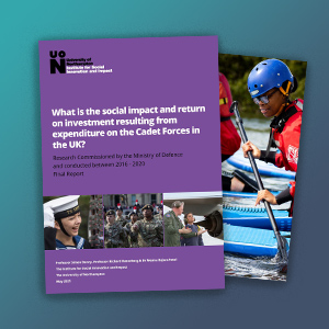 Cover, What is the social impact and return on investment resulting from expenditure on the Cadet Forces in the UK?