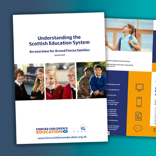 Cover of our guide to the Scottish Education system for families moving to Scotland