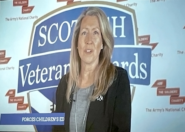 During the ceremony Carolyn MacLeod appeared to discuss the work of the NTO and Forces Children