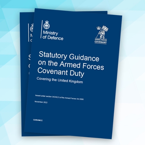 Cover, The Ministry of Defence Statutory Guidance on the Armed Forces Covenant Duty