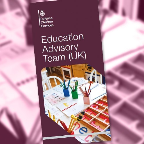 Cover of the 2023-24 Ministry of Defence Education Advisory Team (UK) leaflet.