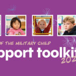 Four pictures of children sit above the text 'Month of the Military Child - Support toolkit 2023