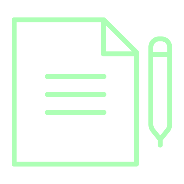 A document and pen icon.