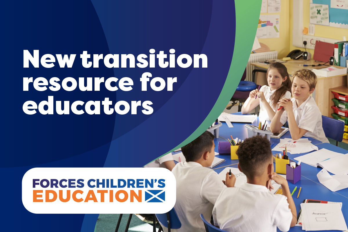 A poster reads "New transition resource for educators"