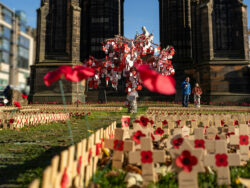 The Remembrance Garden at the Sir Walter Monument at Princes' Street Gardens in Edinburgh.
