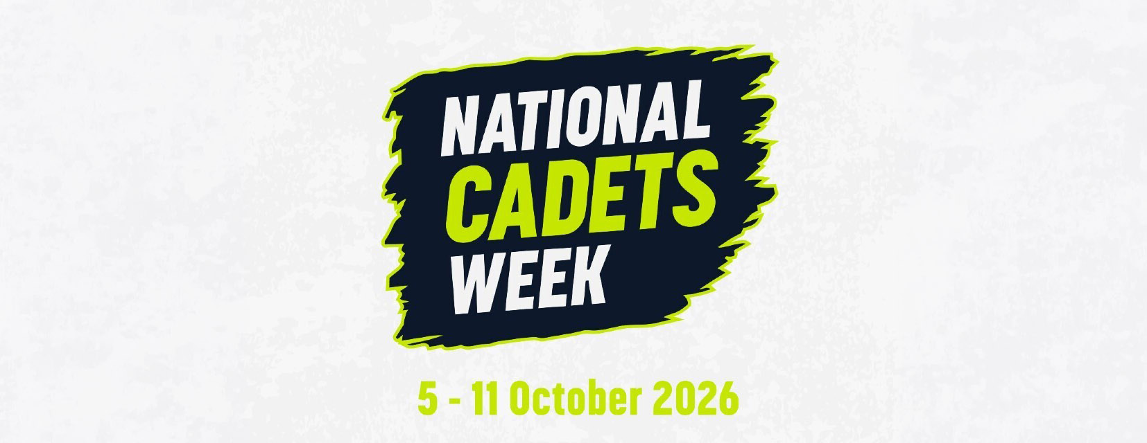 A logo showing the words "National Cadets Week: 5-11 October 2026"