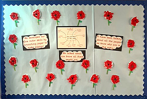 Colinton P1s have been busy making 3D poppies for Remembrance day